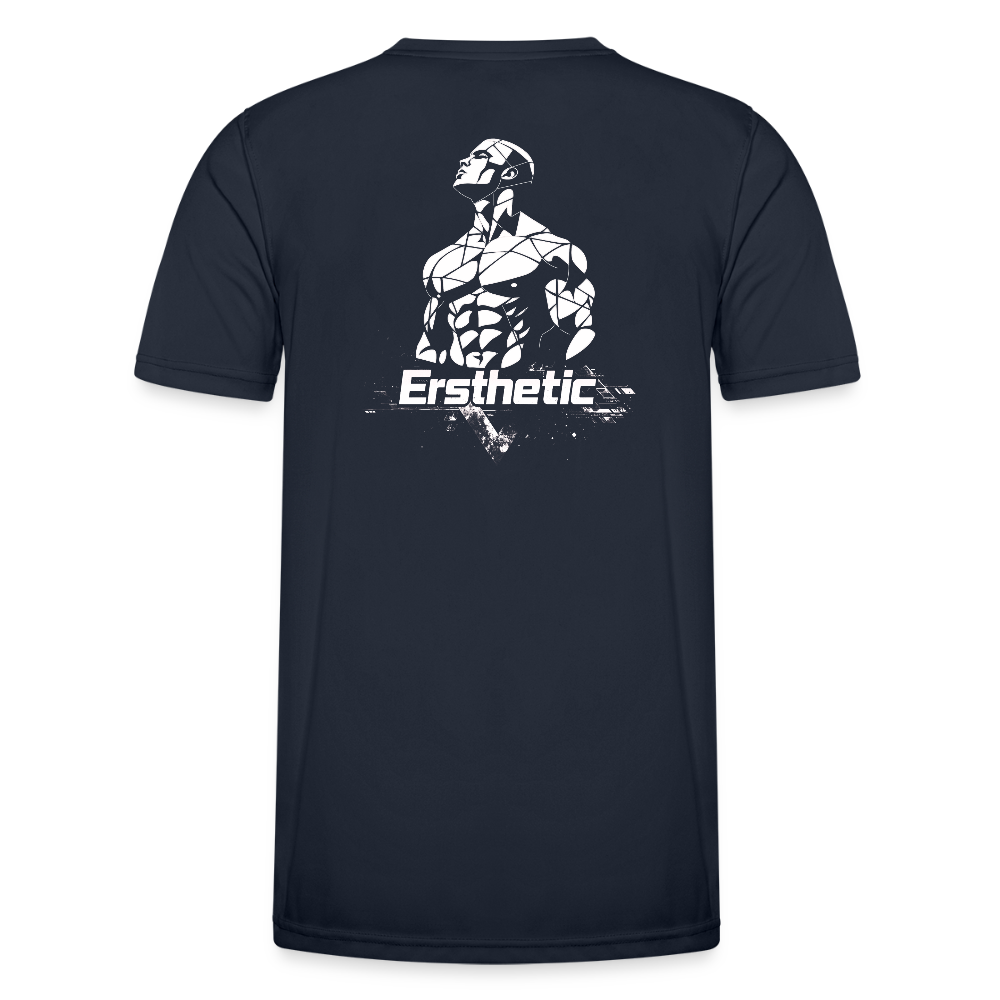 Herren Kurzärmeliges Funktions-T-Shirt Ersthetic white label | "Ersthetic Back" - Navy