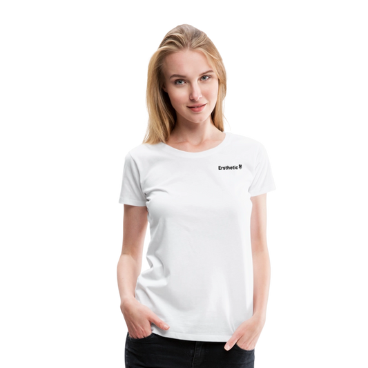 Damen Premium T-Shirt white Ersthetic | "the time is now" - Weiß
